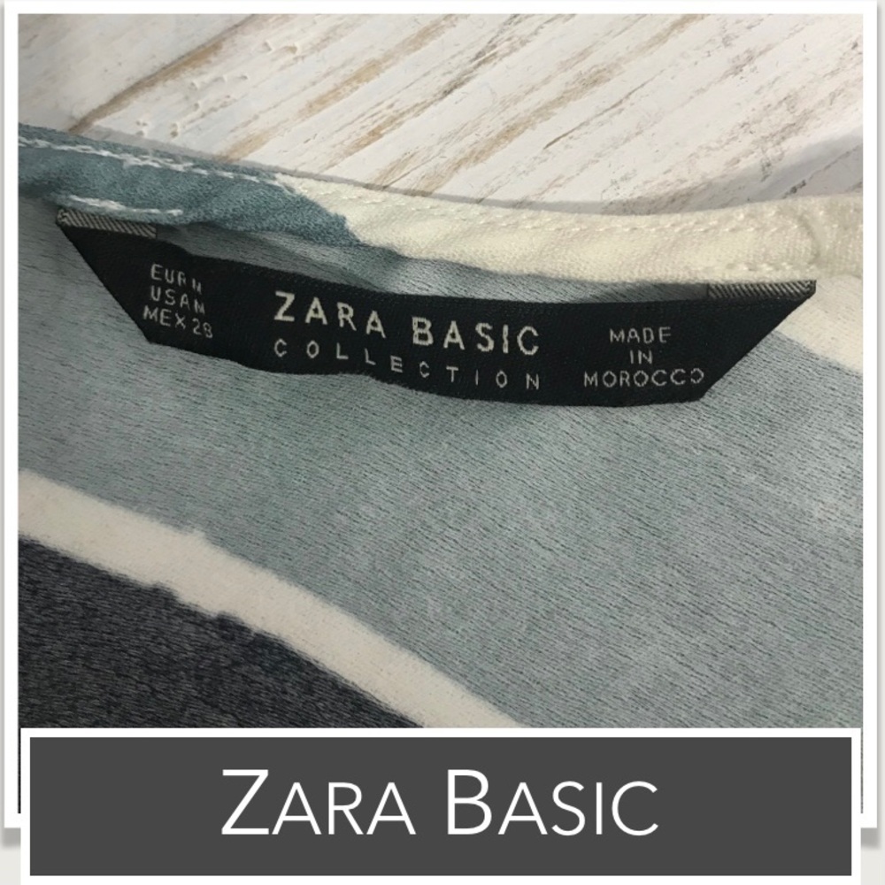 Zara Basic Long Sleeve Striped Flounce Dress Crea… - image 6